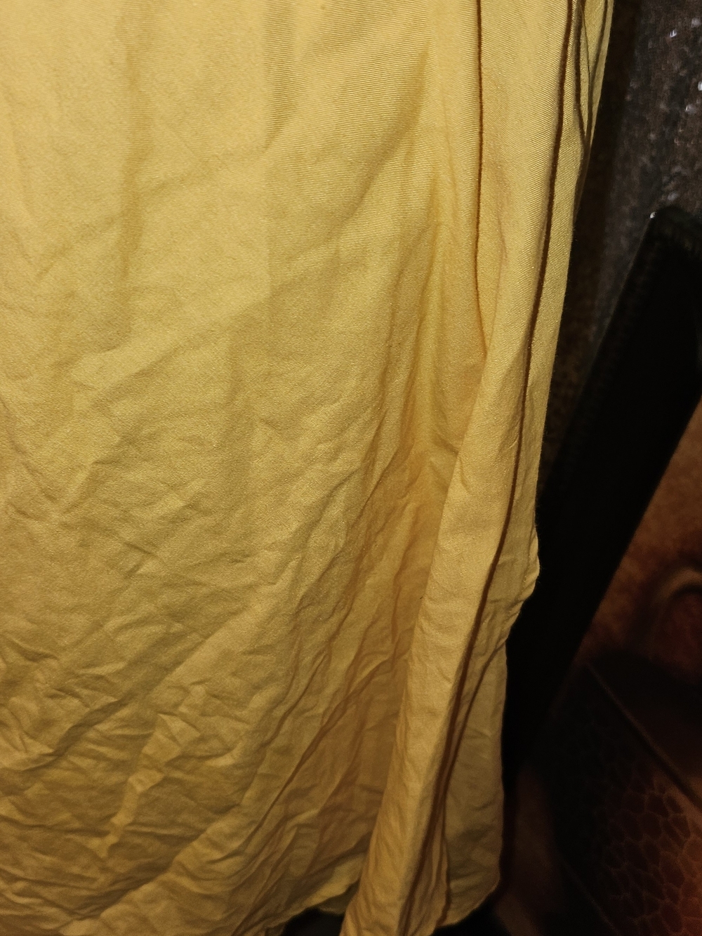 Women's Yellow Tie-Waist Midi Dress XL (14) - Picture 5 of 6